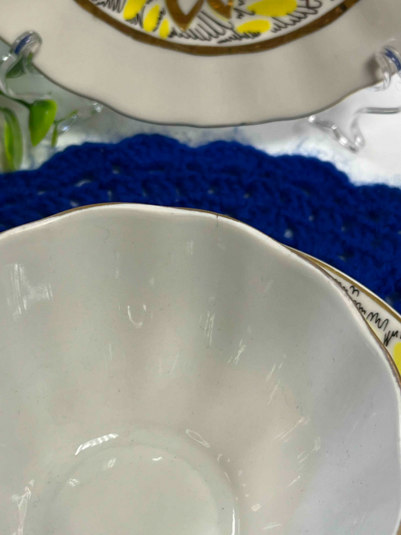 Чайное трио "Золотые ромашки" ЛФЗ. Каталог! Фарфор формы Тюльпан с деколью и позолотой.. Картинка 10